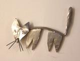 Silver fox brooch by Breon O'Casey